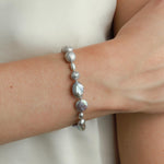 Poppy Rose-Mix Pearl Bracelet-Bracelets-14k Gold-fill, Grey Pearl-Blue Ruby Jewellery-Vancouver Canada