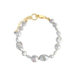 Poppy Rose-Mix Pearl Bracelet-Bracelets-14k Gold-fill, Grey Pearl-Blue Ruby Jewellery-Vancouver Canada