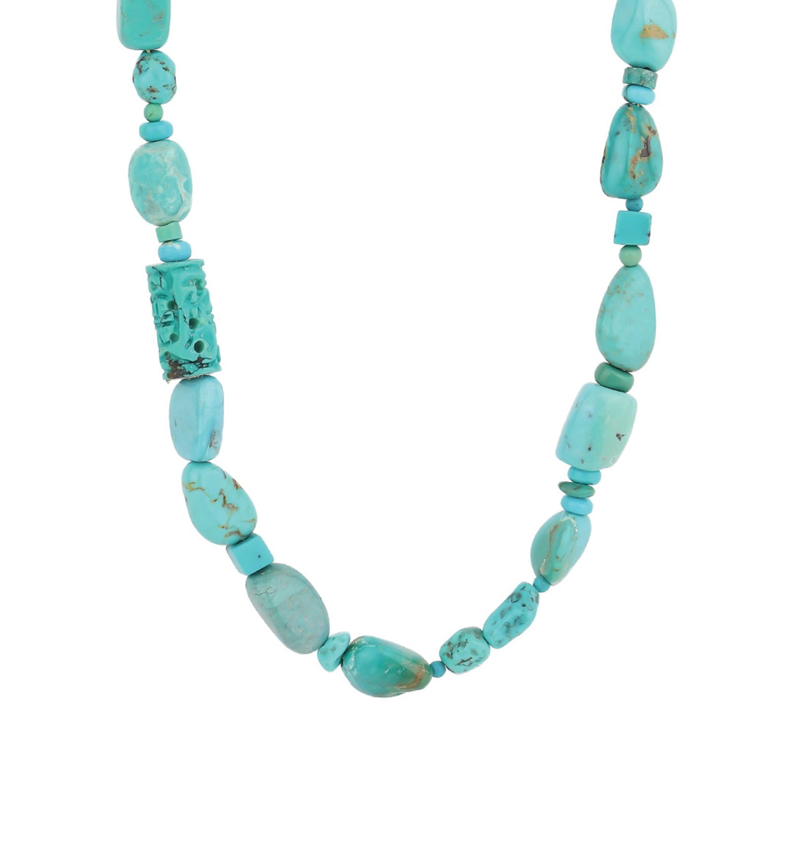 Gem Jar-Mixed Shape Turquoise Necklace-Necklaces-14k Gold Filled, Turquoise-Blue Ruby Jewellery-Vancouver Canada