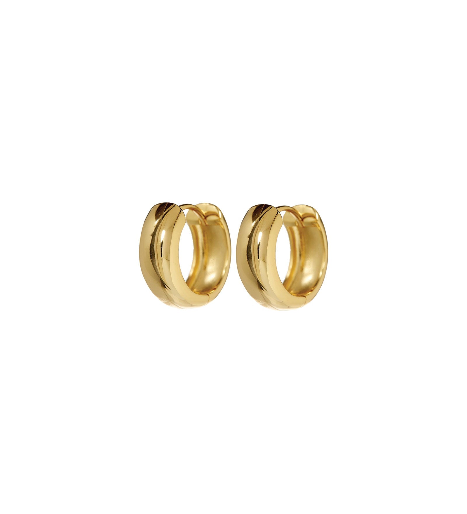 Luv AJ-Monaco Huggies-Earrings-18k Gold Plated-Blue Ruby Jewellery-Vancouver Canada