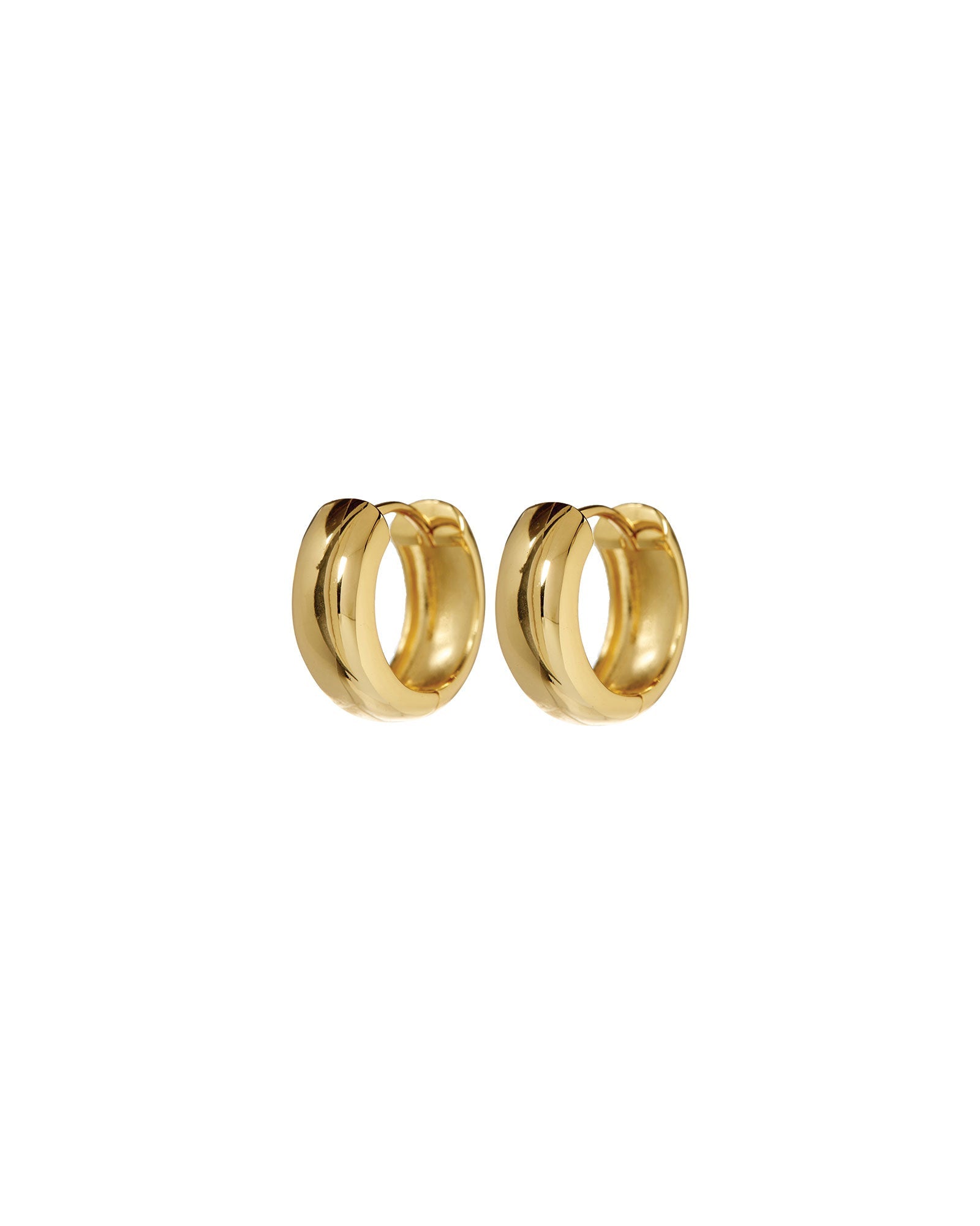 Luv AJ-Monaco Huggies-Earrings-18k Gold Plated-Blue Ruby Jewellery-Vancouver Canada