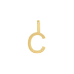 Tai Fine-Monogram Pendant-Necklaces-14k Yellow Gold-C-Blue Ruby Jewellery-Vancouver Canada