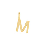 Tai Fine-Monogram Pendant-Necklaces-14k Yellow Gold-M-Blue Ruby Jewellery-Vancouver Canada