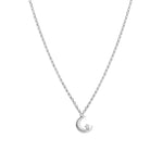 Tashi-Moon + CZ Necklace-Necklaces-Sterling Silver, Cubic Zirconia-Blue Ruby Jewellery-Vancouver Canada