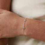 Tashi-Moon + Star Bracelet-Bracelets-Sterling Silver-Moon & Star-Blue Ruby Jewellery-Vancouver Canada