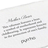 Pyrrha-Mother Bear Talisman-Necklaces-Oxidized Sterling Silver-Blue Ruby Jewellery-Vancouver Canada