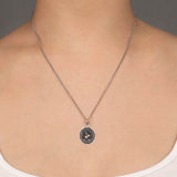 Pyrrha-Nothing is Impossible Talisman-Necklaces-Oxidized Sterling Silver-Blue Ruby Jewellery-Vancouver Canada