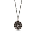 Pyrrha-Nothing is Impossible Talisman-Necklaces-Oxidized Sterling Silver-Blue Ruby Jewellery-Vancouver Canada