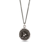 Pyrrha-Nothing is Impossible Talisman-Necklaces-Oxidized Sterling Silver-Blue Ruby Jewellery-Vancouver Canada