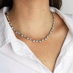 Olive & Piper-Ona Crystal Necklace-Necklaces-Silver-Tone, Crystal-Blue Ruby Jewellery-Vancouver Canada