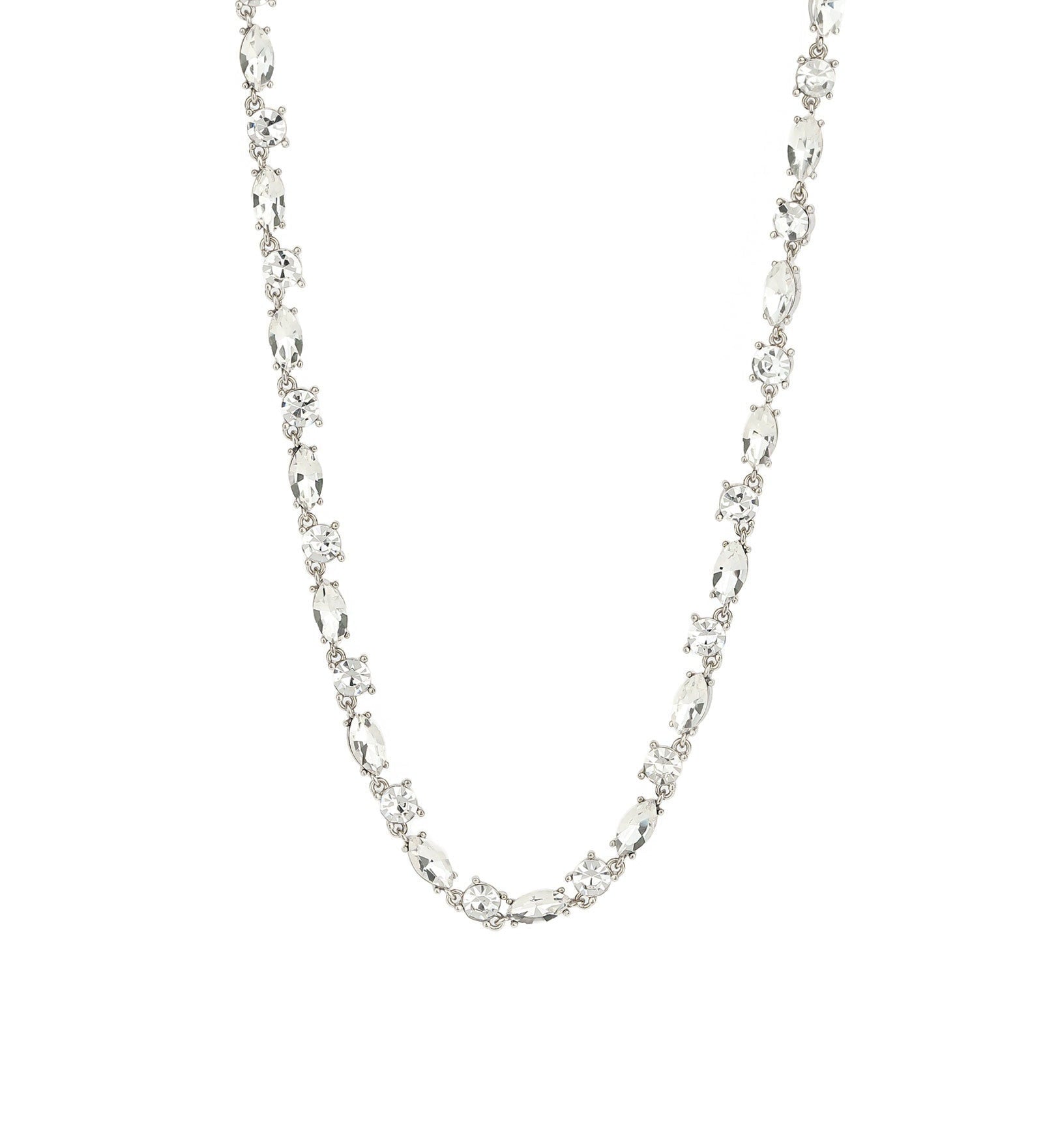 Olive & Piper-Ona Crystal Necklace-Necklaces-Silver-Tone, Crystal-Blue Ruby Jewellery-Vancouver Canada