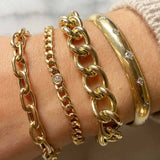 Zoe Chicco-Open Link Curb Chain Bracelet I XXL-Bracelets-14k Yellow Gold-Blue Ruby Jewellery-Vancouver Canada