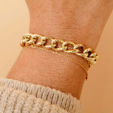 Zoe Chicco-Open Link Curb Chain Bracelet I XXL-Bracelets-14k Yellow Gold-Blue Ruby Jewellery-Vancouver Canada