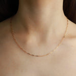 1948-Paperclip Chain Necklace I XS-Necklaces-Blue Ruby Jewellery-Vancouver Canada