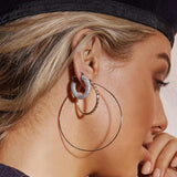 Luv AJ-Pave Baby Amalfi Hoops-Earrings-Sterling Silver Plated, Cubic Zirconia-Blue Ruby Jewellery-Vancouver Canada