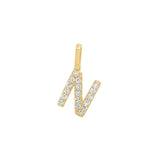 Tai Fine-Pavé Diamond Monogram Pendant-Necklaces-14k Yellow Gold, Diamond-N-Blue Ruby Jewellery-Vancouver Canada