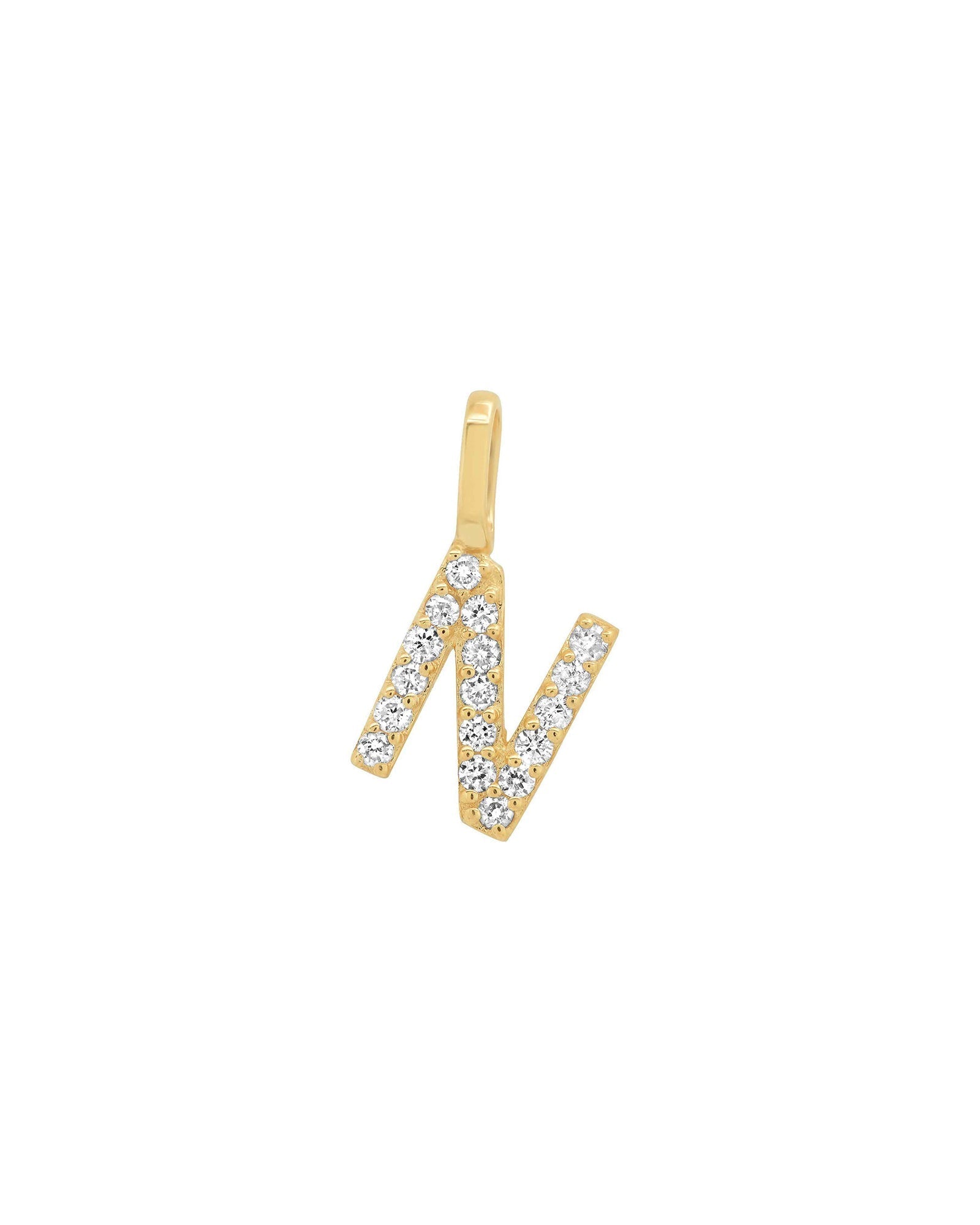 Tai Fine-Pavé Diamond Monogram Pendant-Necklaces-14k Yellow Gold, Diamond-N-Blue Ruby Jewellery-Vancouver Canada