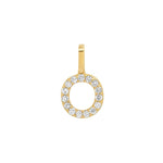 Tai Fine-Pavé Diamond Monogram Pendant-Necklaces-14k Yellow Gold, Diamond-O-Blue Ruby Jewellery-Vancouver Canada