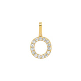 Tai Fine-Pavé Diamond Monogram Pendant-Necklaces-14k Yellow Gold, Diamond-O-Blue Ruby Jewellery-Vancouver Canada