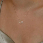 Tai Fine-Pavé Diamond Monogram Pendant-Necklaces-Blue Ruby Jewellery-Vancouver Canada