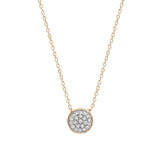 Adina Reyter-Pavé Disc Necklace-Necklaces-14k Yellow Gold, Diamond-Blue Ruby Jewellery-Vancouver Canada