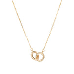 Adina Reyter-Pavé Interlocking Loop Necklace-Necklaces-14k Yellow Gold, Diamond-Blue Ruby Jewellery-Vancouver Canada