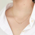 Kris Nations-Pavé Open Heart Necklace-Necklaces-18k Gold Vermeil, Cubic Zirconia-Blue Ruby Jewellery-Vancouver Canada