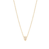 Zoe Chicco-Pear Shaped Diamond Necklace-Necklaces-14k Yellow Gold, Diamond-Blue Ruby Jewellery-Vancouver Canada