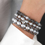 Cause We Care-Pearl Bracelet | 9mm-Bracelets-Sterling Silver-Blue Ruby Jewellery-Vancouver Canada