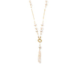 Chan Luu-Pearl Penina Pendant Necklace-Necklaces-18k Gold Vermeil-Blue Ruby Jewellery-Vancouver Canada