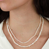 Poppy Rose-Pearl Strand Necklace I 2.5mm-Necklaces-14k Gold-fill, Freshwater Pearl-Blue Ruby Jewellery-Vancouver Canada