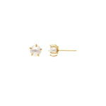 Tashi-Pearl Studs I 7mm-Earrings-14k Gold Vermeil, Freshwater Pearl-Blue Ruby Jewellery-Vancouver Canada