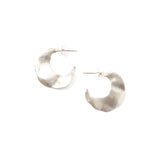 Chan Luu-Petite Crescent Wave Earrings-Earrings-Sterling Silver-Blue Ruby Jewellery-Vancouver Canada