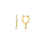 Liven-Petite Souli Huggies-Earrings-14k Yellow Gold, Diamond-Blue Ruby Jewellery-Vancouver Canada