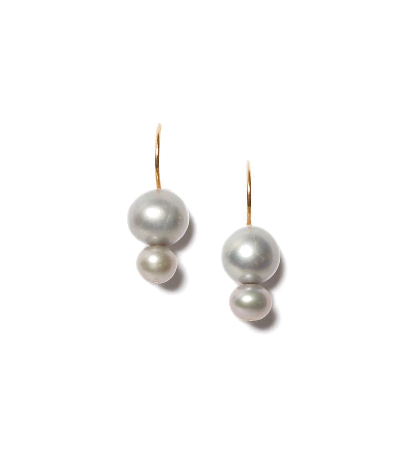 Chan Luu-Pheobe Drop Earrings-Earrings-18k Gold Vermeil, Grey Pearl-Blue Ruby Jewellery-Vancouver Canada