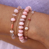 Gem Jar-Pink Opal Miyuki Stone Bracelet-Bracelets-14k Gold Filled, Pink Opal-Blue Ruby Jewellery-Vancouver Canada