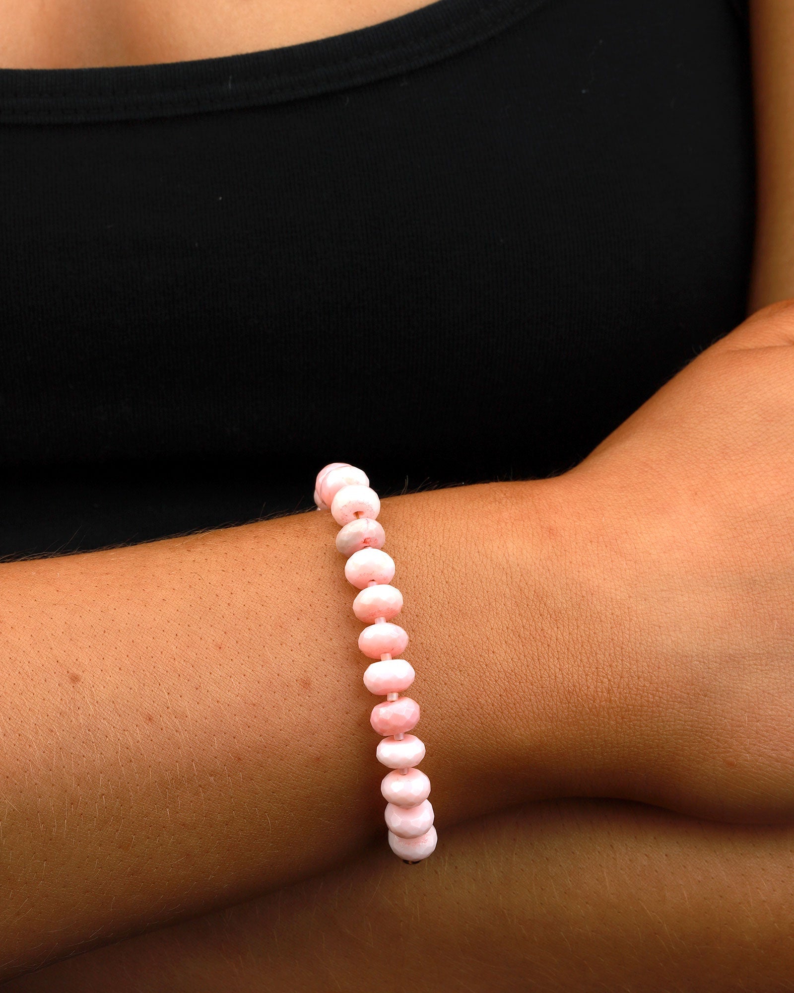 Gem Jar-Pink Opal Miyuki Stone Bracelet-Bracelets-14k Gold Filled, Pink Opal-Blue Ruby Jewellery-Vancouver Canada