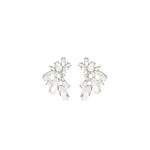 Olive & Piper-Porter Cluster Studs-Earrings-Silver-Tone, Crystal-Blue Ruby Jewellery-Vancouver Canada