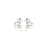 Olive & Piper-Porter Cluster Studs-Earrings-Silver-Tone, Crystal-Blue Ruby Jewellery-Vancouver Canada