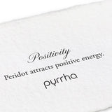 Pyrrha-Positivity Signature Attraction Charm-Necklaces-Sterling Silver, Peridot-Blue Ruby Jewellery-Vancouver Canada