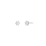 Tashi-Prong 7mm CZ Studs-Earrings-Sterling Silver, Cubic Zirconia-Blue Ruby Jewellery-Vancouver Canada