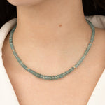 Gem Jar-Rondelle Stone Necklace-Necklaces-14k Gold Filled, Teal Kyanite-Blue Ruby Jewellery-Vancouver Canada