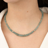 Gem Jar-Rondelle Stone Necklace-Necklaces-14k Gold Filled, Teal Kyanite-Blue Ruby Jewellery-Vancouver Canada