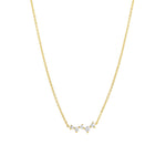 Tashi-Scatter Necklace-Necklaces-14k Gold Vermeil, Cubic Zirconia-Blue Ruby Jewellery-Vancouver Canada