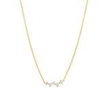 Tashi-Scatter Necklace-Necklaces-14k Gold Vermeil, Cubic Zirconia-Blue Ruby Jewellery-Vancouver Canada