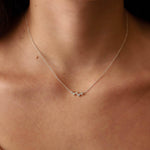 Tashi-Scatter Necklace-Necklaces-Sterling Silver, Cubic Zirconia-Blue Ruby Jewellery-Vancouver Canada