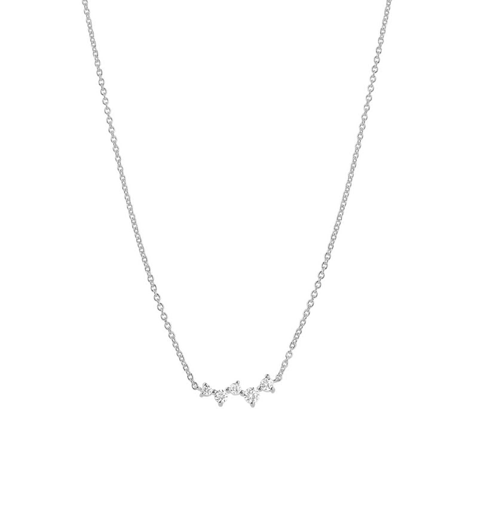 Tashi-Scatter Necklace-Necklaces-Sterling Silver, Cubic Zirconia-Blue Ruby Jewellery-Vancouver Canada