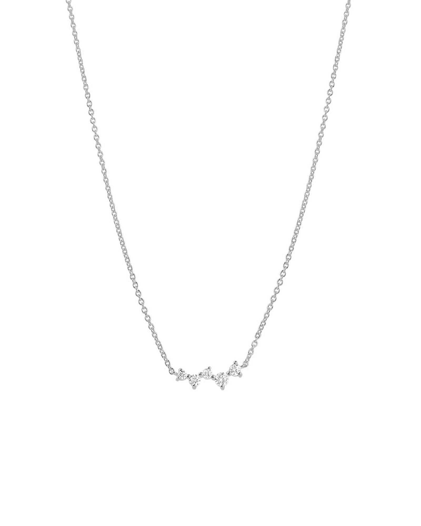 Tashi-Scatter Necklace-Necklaces-Sterling Silver, Cubic Zirconia-Blue Ruby Jewellery-Vancouver Canada