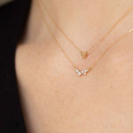 Adina Reyter-Scattered Diamond Necklace-Necklaces-14k Yellow Gold, Diamond-Blue Ruby Jewellery-Vancouver Canada