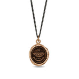 Pyrrha-Seek The Light Talisman-Necklaces-Bronze-Blue Ruby Jewellery-Vancouver Canada